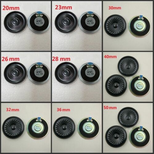20mm-27mm Diameter 1w,8 Ohm Small Loud Speaker For Toys,cellphones And Doorbells