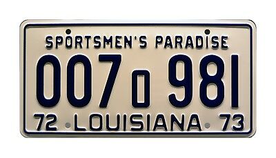 Louisiana | Shark Autopsy | 1975 Jaws Movie | Stamped Replica Prop License Plate