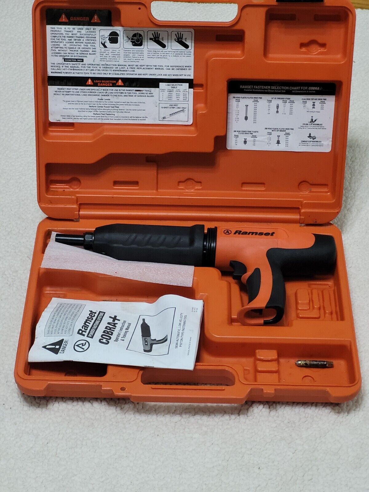 Ramset Cobra Plus Powder Actuated Tool W/ Case & Extras Bundle Incomplete
