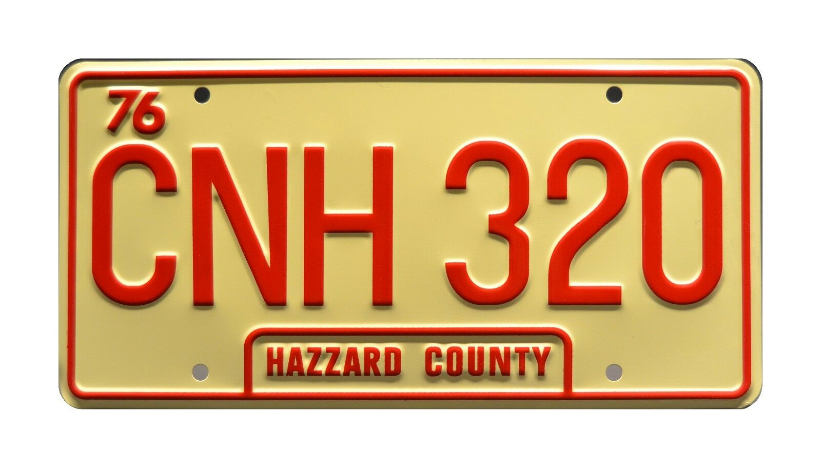 Dukes Of Hazzard | General Lee | Cnh 320 | Stamped Replica Prop License Plate