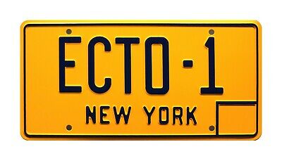 Ghostbusters | '59 Cadillac Hearse | Ecto-1 | Stamped Replica Prop License Plate
