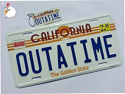 Back To The Future / Delorean / Outatime *embossed* License Plate With Key Chain