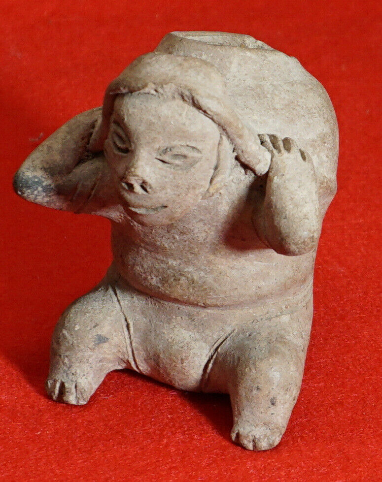 Pre-colombian Figural Seed Jar * Authentic *