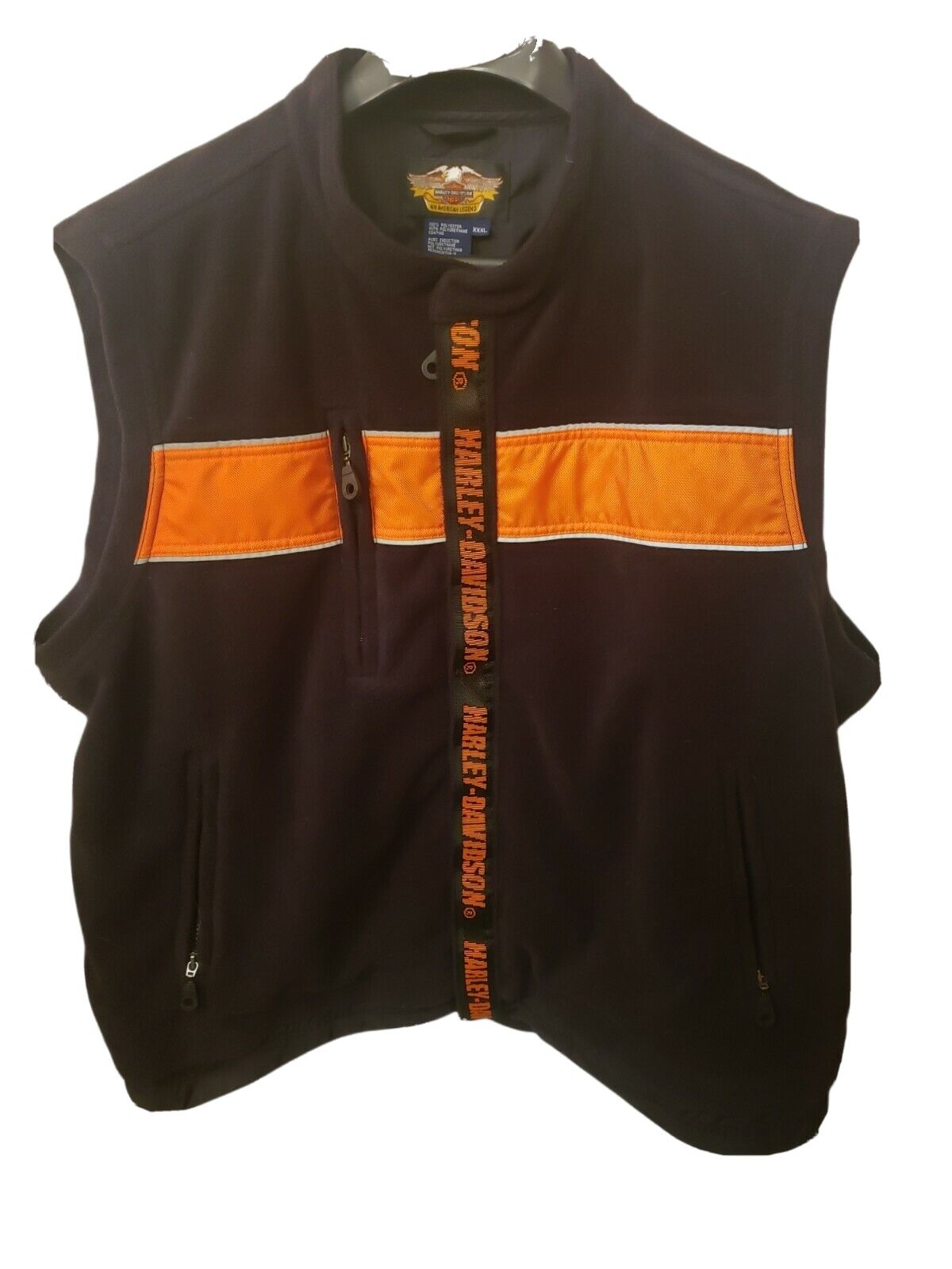Harley Davidson Riders Safety Hi-vis Reflective Vest Black/orange Size 3xl