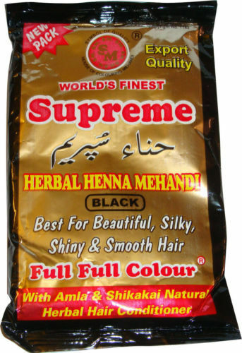 2 Pack! Supreme Black Color Herbal Henna Powder 150grams  Mehendi