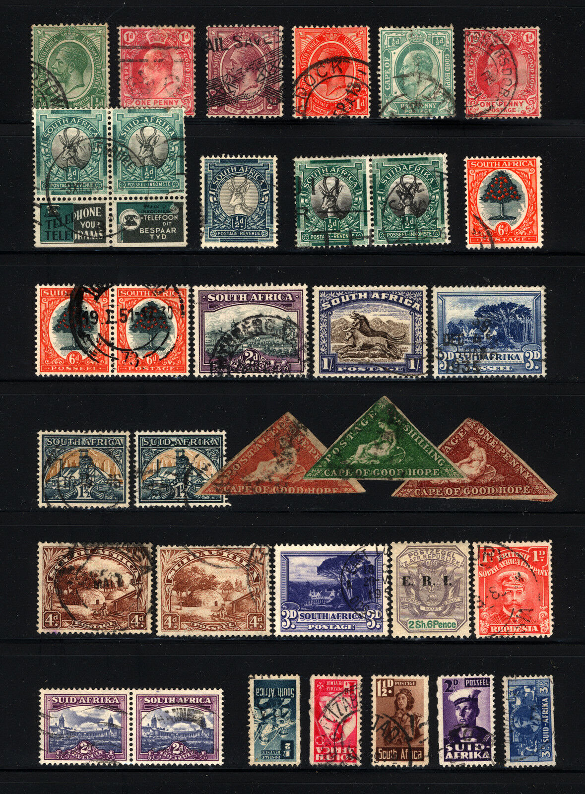 South Africa & Cape Of Good Hope 1855-1943 Small Used Group 30 Items