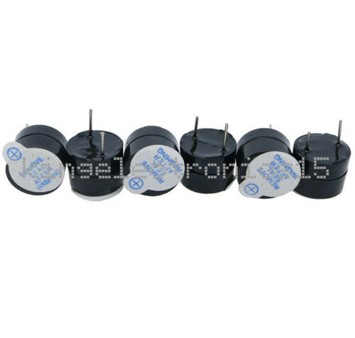 5 Pcs 5v Active Buzzer Magnetic Long Continous Beep Tone Alarm Ringer 12mm New