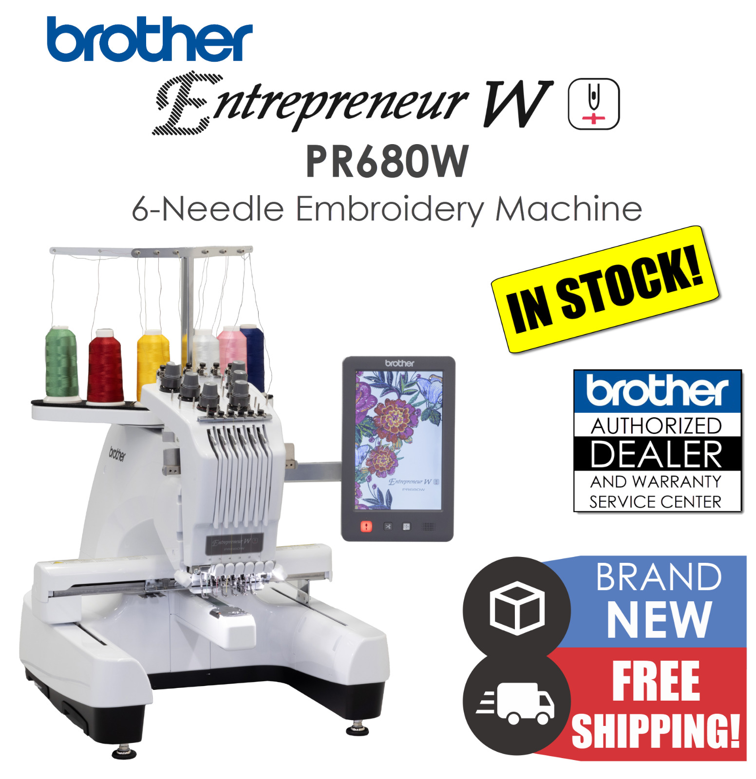 Brother Pr680w Entrepreneur W Computerized 6-needle Embroidery Machine | New