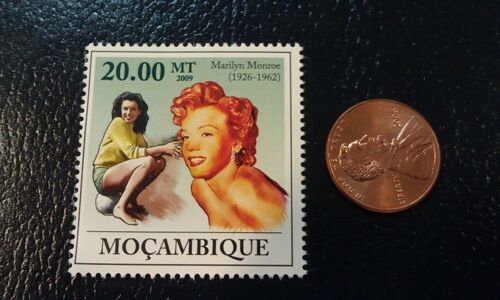 Marilyn Monroe Young Mocambique 20.00 Mt 2009 Perforated Stamp