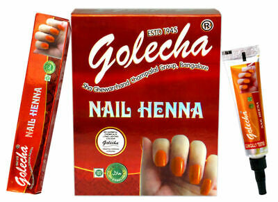 Golecha Nail Henna Small Tubes For Nail Art - Orange - 12 Tubes
