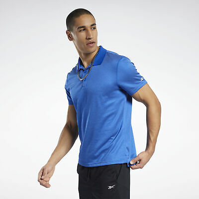 Reebok Men's Workout Ready Striped Polo Shirt