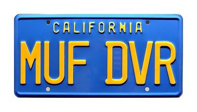 Cheech & Chong Up In Smoke | Love Machine | Muf Dvr | Stamped Prop License Plate