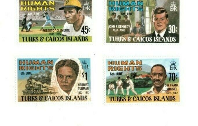 Turks And Caicos - 1980 - Human Rights Leaders - Set Of Four -mnh(scott#457-61)